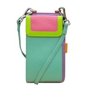ILI RFID Leather Crossbody/Smart Phone Organizer